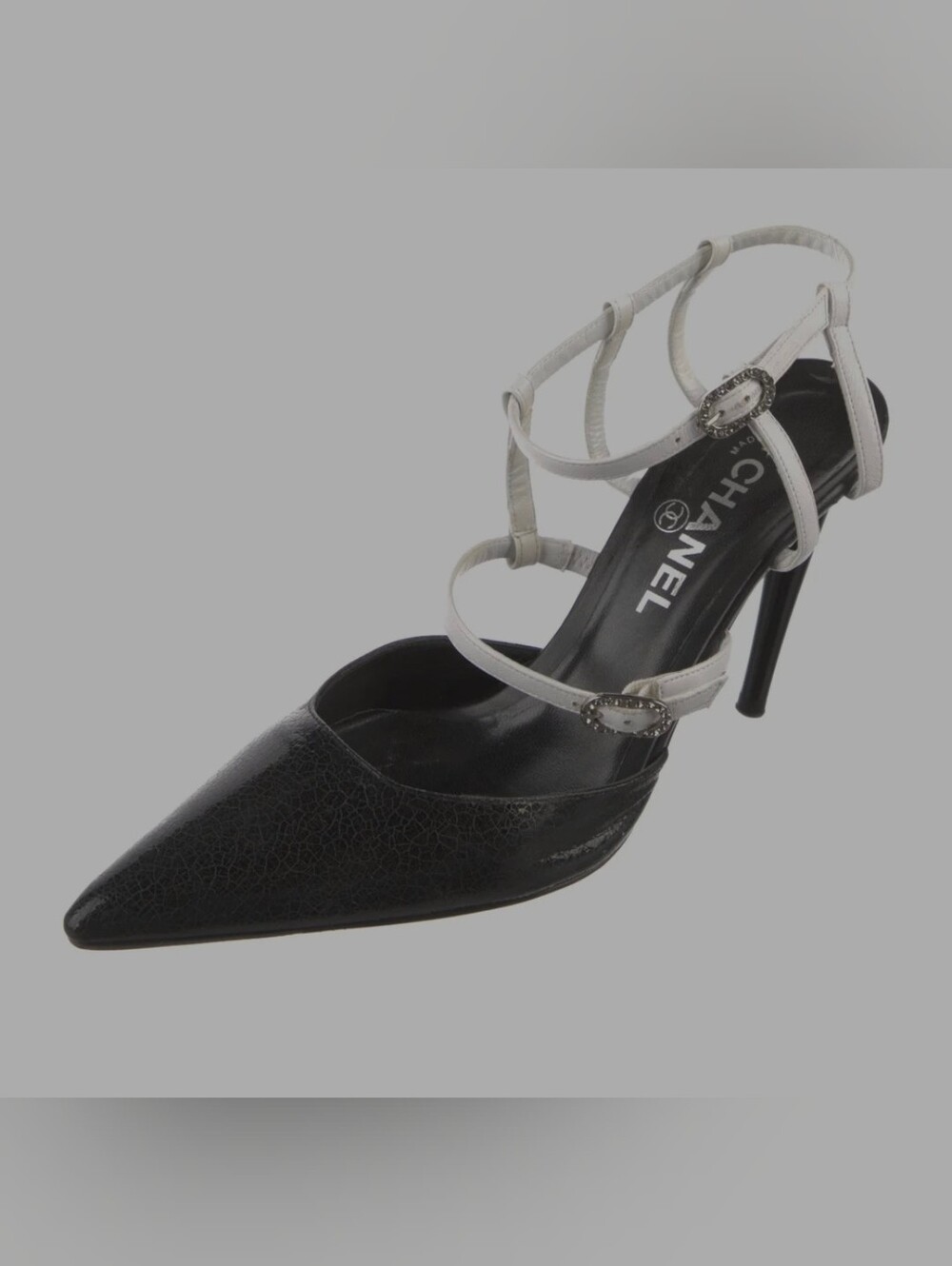 Chanel Slingback Pumps Authentic 36 1/2 Buckle Closure At Ankles